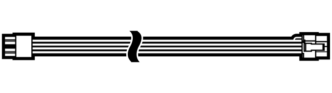 CORSAIR PCIe 8-pin (6+2) cable illustration
