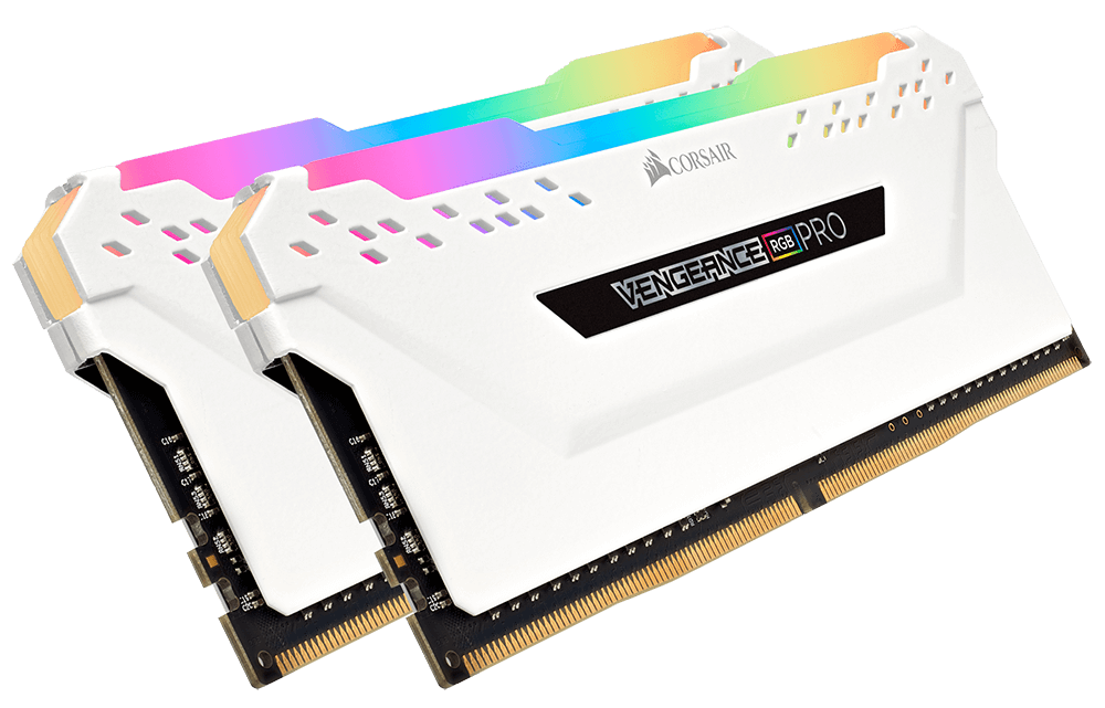 VENGEANCE® RGB PRO 32GB (2 x 16GB) DDR4 DRAM 3200MHz C16 Memory Kit — White