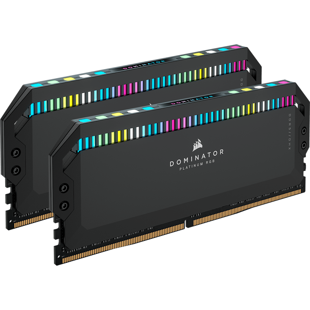Dominator Platinum RGB 32GB (2x16GB) DDR5 DRAM Up To 5600MT/s CL36 Memory Kit — Black