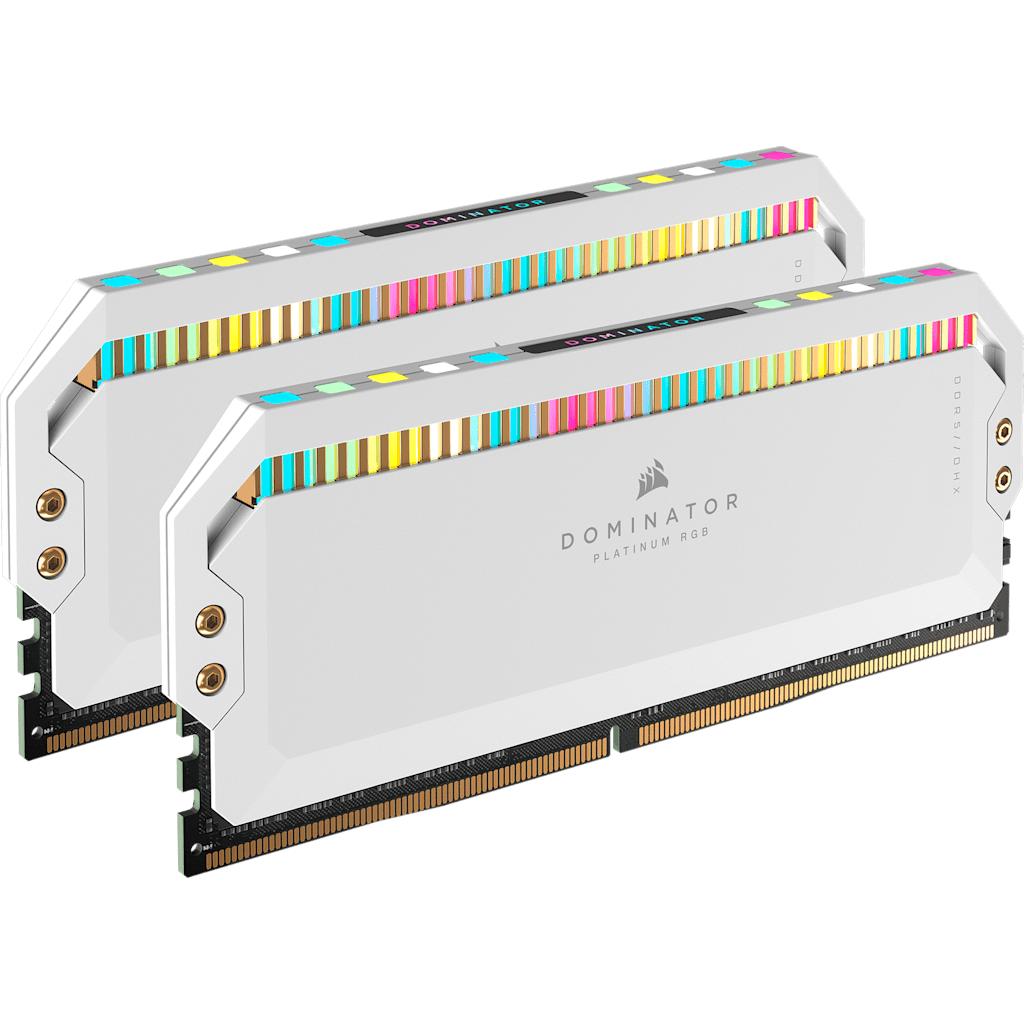 Dominator Platinum RGB 32GB (2x16GB) DDR5 DRAM Up To 5200MT/s CL40 Memory Kit — White