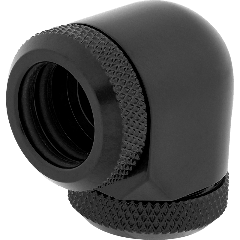 Hydro X Series XF Hardline 90° 14mm OD Fitting Twin Pack — Black