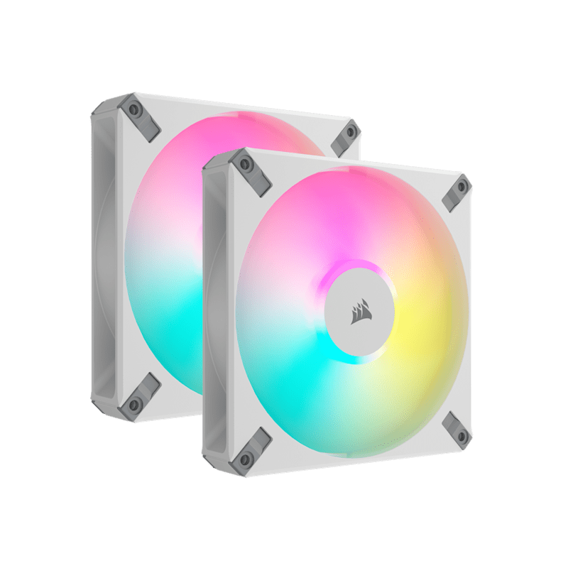 iCUE AF140 RGB Elite 140mm PWM Dual Fan Kit - White