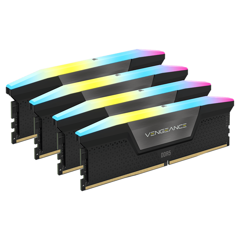 Vengeance RGB 192GB (4x48GB) DDR5 DRAM Up To 5200MT/s CL38 Memory Kit — Black
