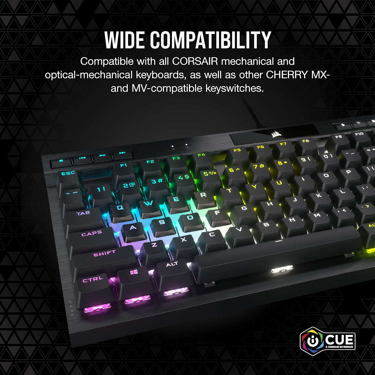 Corsair FPS/MOBA Pudding Keycap Mod Kit for QWERTY/Z Layout – Gunmetal Gray — фото 5