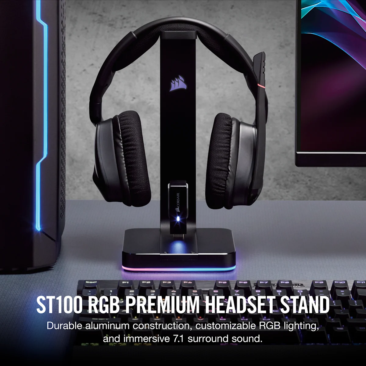 Corsair ST100 RGB Premium Headset Stand with 7.1 Surround Sound — фото 2