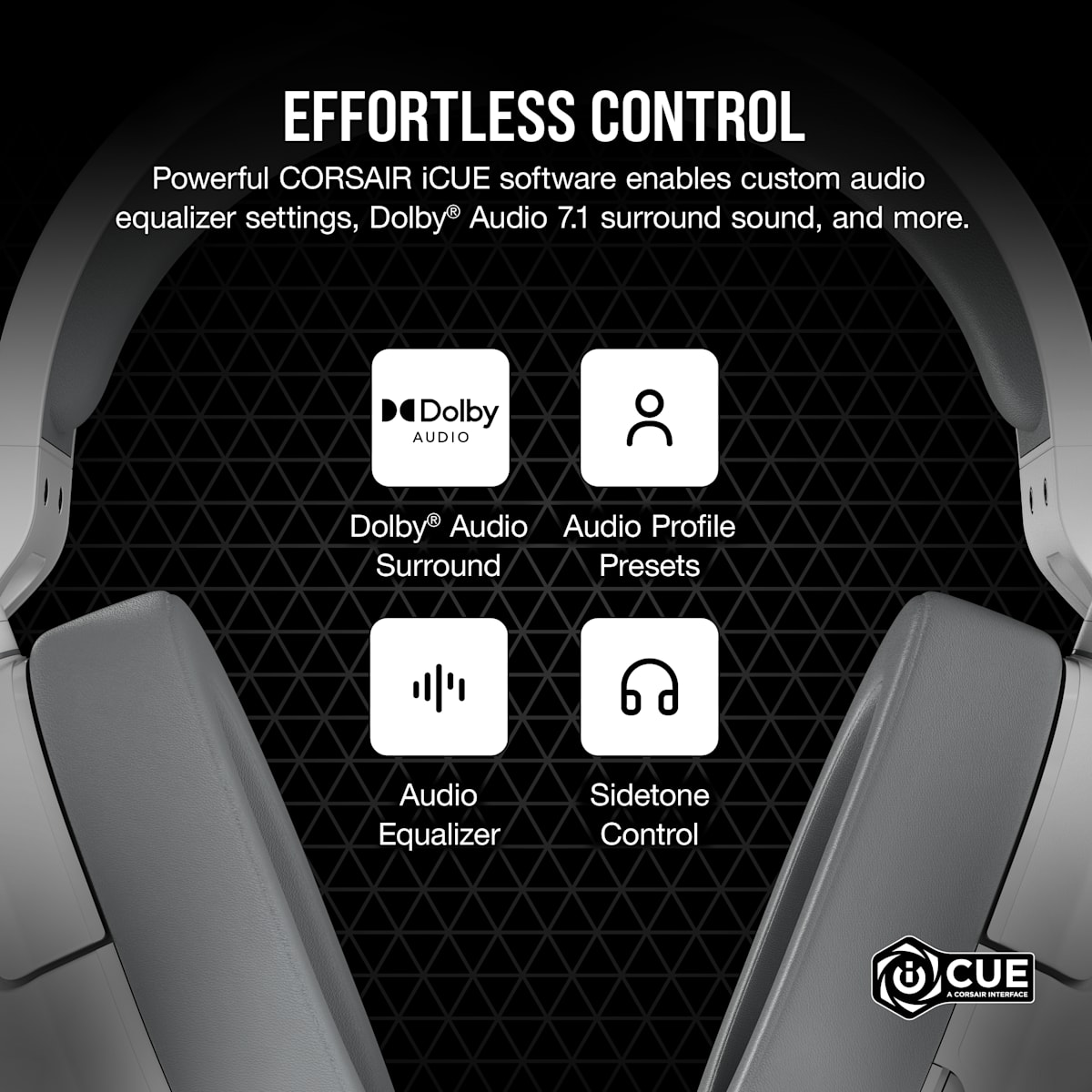 Corsair HS55 Surround Wired Gaming Headset, цвет: Белый — фото 6