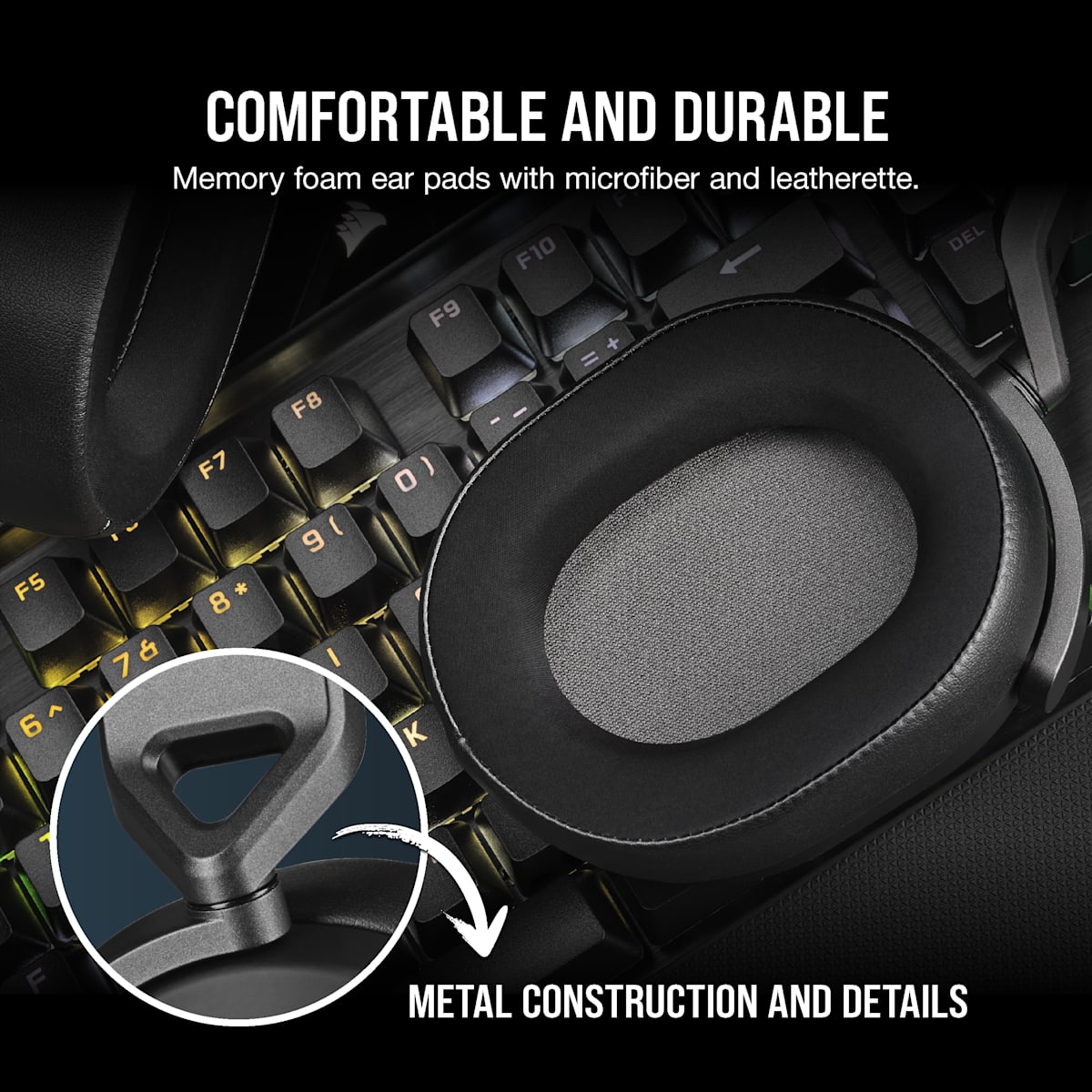 Corsair HS65 Surround Wired Gaming Headset, цвет: Карбоновый — фото 5