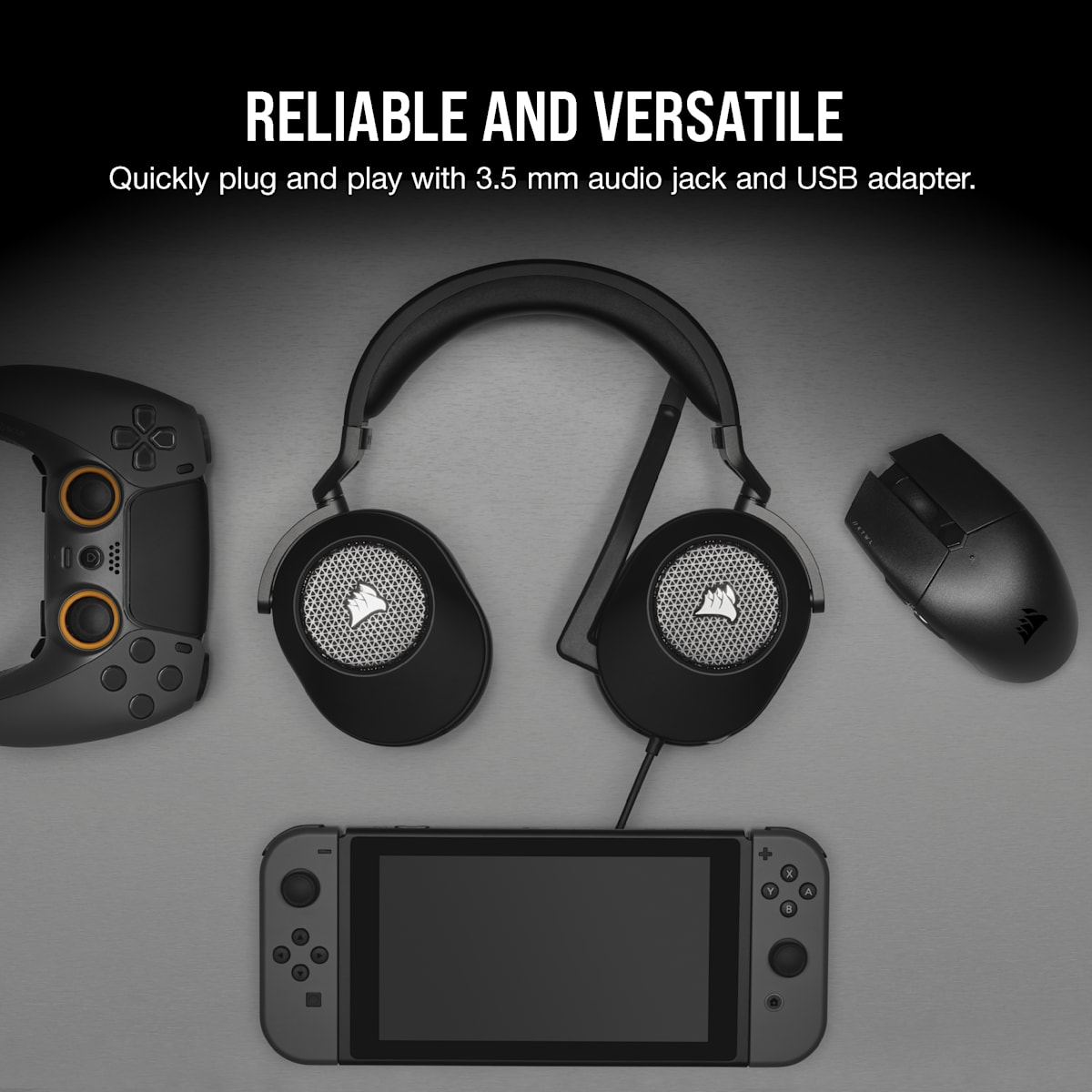 Corsair HS65 Surround Wired Gaming Headset, цвет: Карбоновый — фото 6
