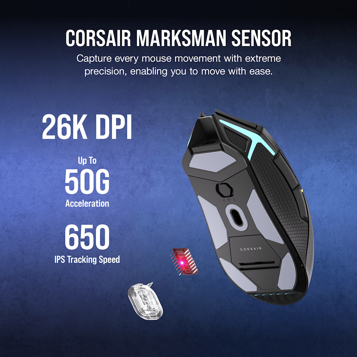 Corsair Nightsabre Wireless Rgb Gaming Mouse — фото 4
