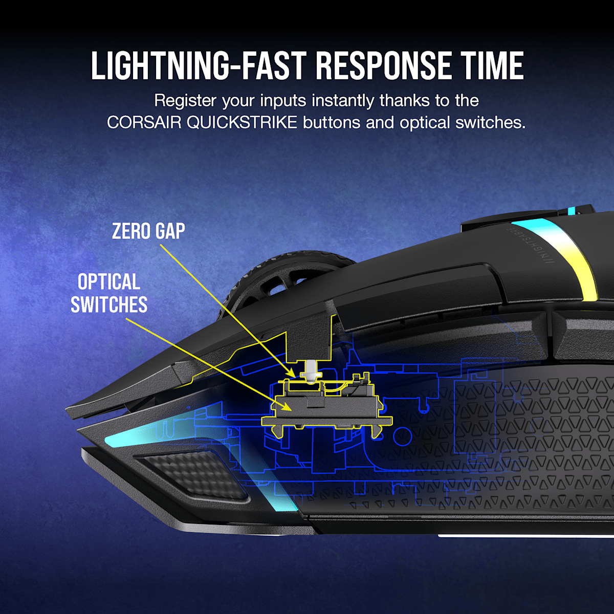 Corsair Nightsabre Wireless Rgb Gaming Mouse — фото 5