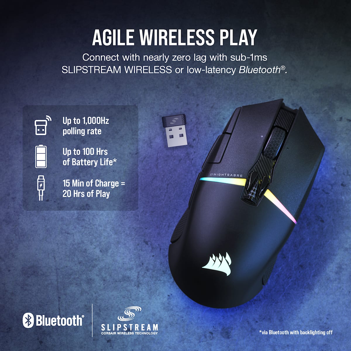 Corsair Nightsabre Wireless Rgb Gaming Mouse — фото 6