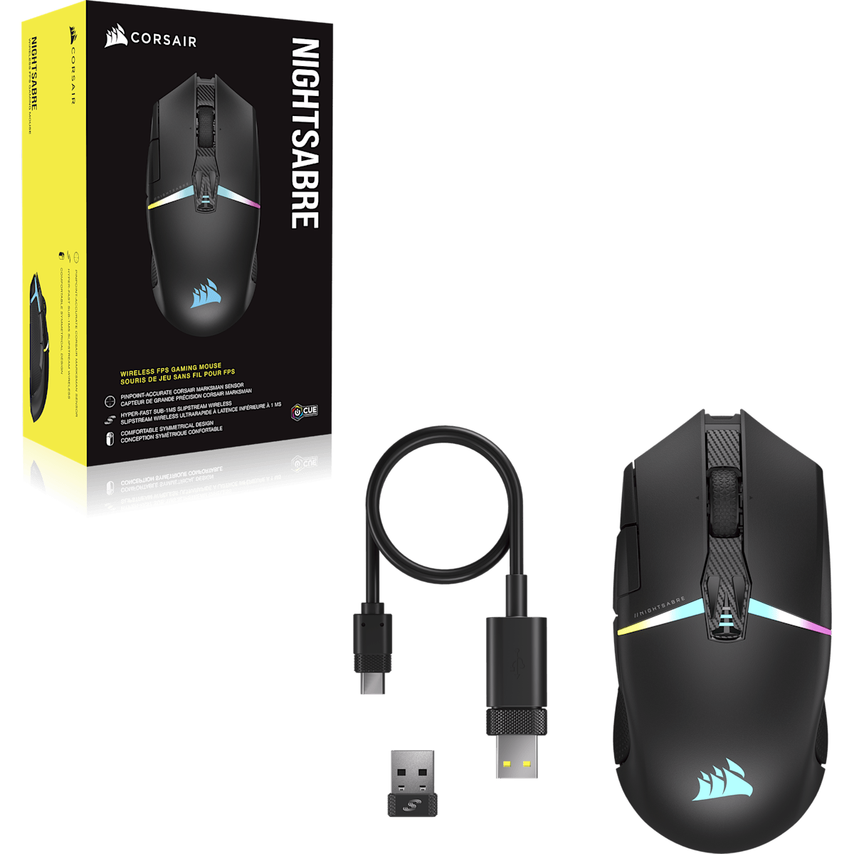 Corsair Nightsabre Wireless Rgb Gaming Mouse — фото 8
