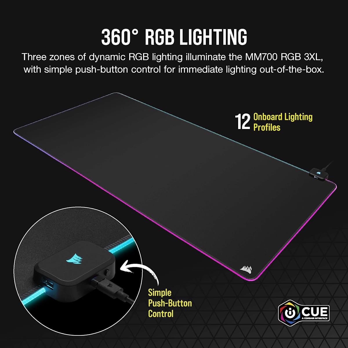 Corsair MM700 RGB Extended 3XL Cloth Gaming Mouse Pad / Desk Mat — фото 3