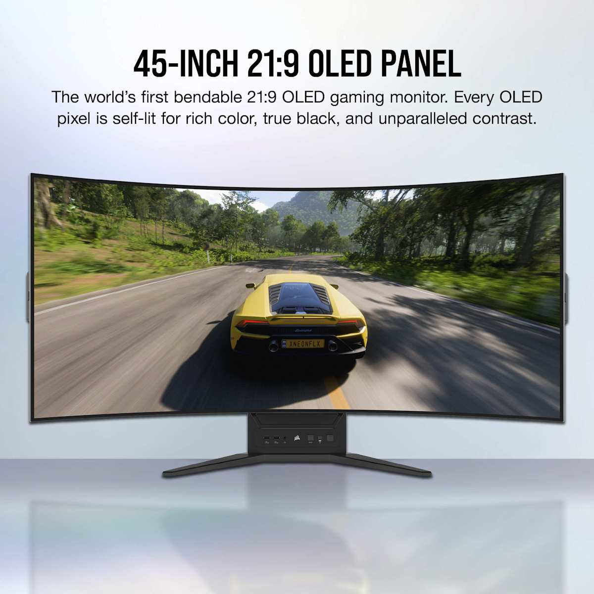Corsair Xeneon Flex 45WQHD240 45-Inch Bendable Gaming Monitor, 3440 x 1440, 240Hz, 0.03ms GtG, HDR with 1000nit Peak Brightness, 1.5M:1 Contrast Ratio, 1.07 Billion Colors — фото 3