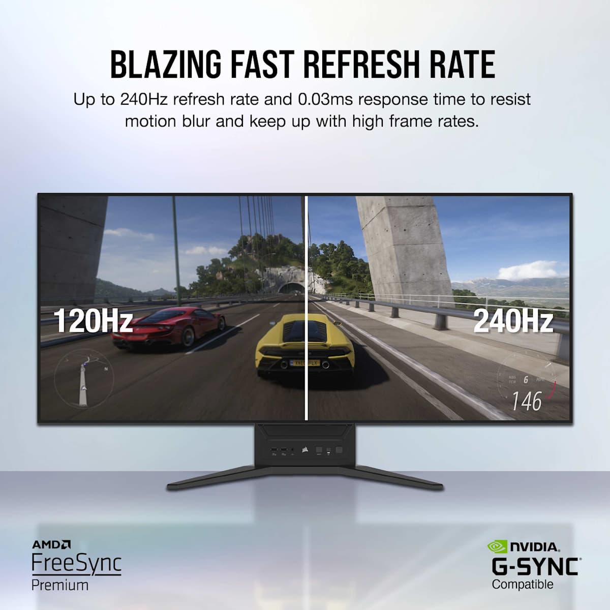 Corsair Xeneon Flex 45WQHD240 45-Inch Bendable Gaming Monitor, 3440 x 1440, 240Hz, 0.03ms GtG, HDR with 1000nit Peak Brightness, 1.5M:1 Contrast Ratio, 1.07 Billion Colors — фото 4