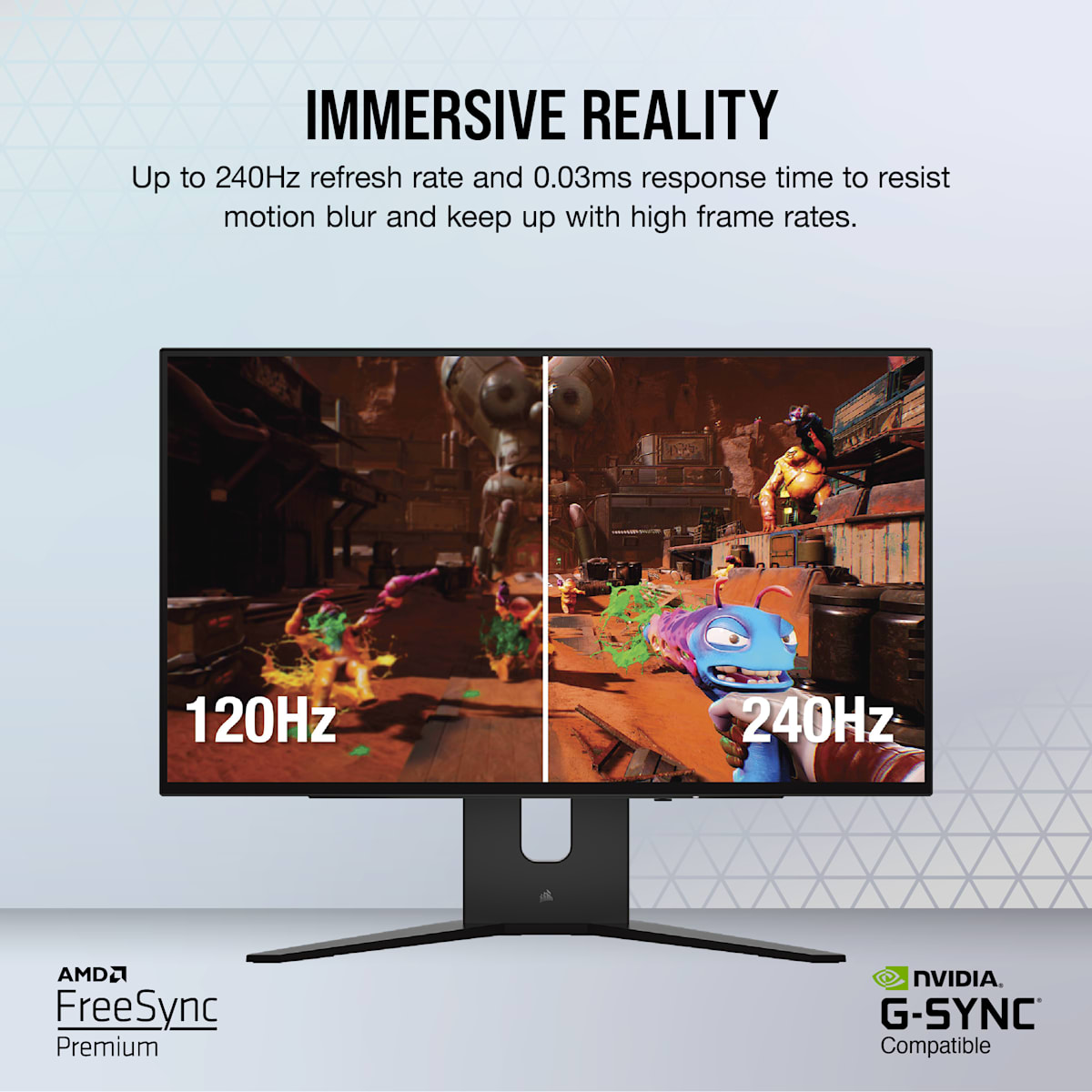 Corsair Xeneon 27QHD240 Oled 27-Inch Gaming Monitor, 2560 x 1440, 240Hz, 0.03ms GtG, HDR with 1000nit Peak Brightness, 1.5M:1 Contrast Ratio, 1.07 Billion Colors — фото 4