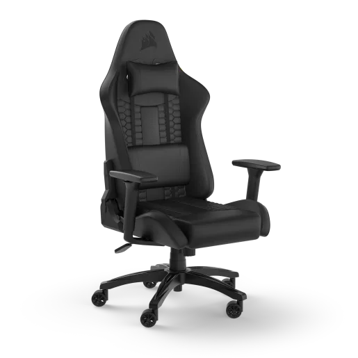 CORSAIR TC100 RELAXED Gaming Chair - Leatherette Black/Black