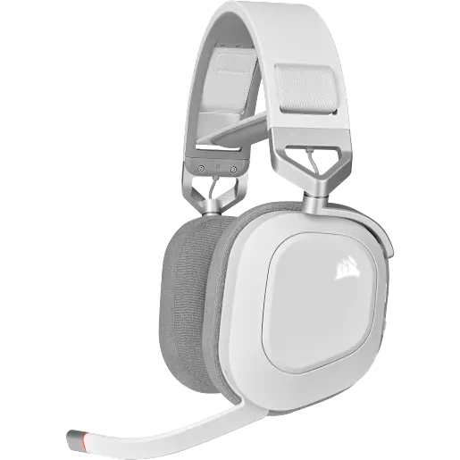 Corsair White Hs80 Rgb Wireless Premium Gaming Headset With Spatial Audio - (Eu)
