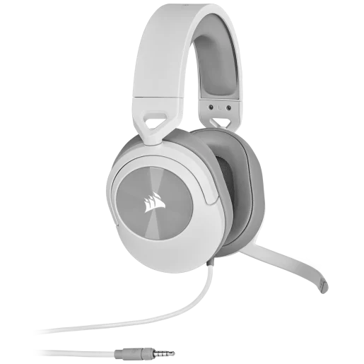 CORSAIR Auriculares para juegos con cable HS55 STEREO, blanco (EU)