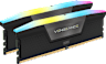 VENGEANCE® RGB 64GB (2x32GB) DDR5 DRAM Up To 6400MT/s CL32 Memory Kit — Black