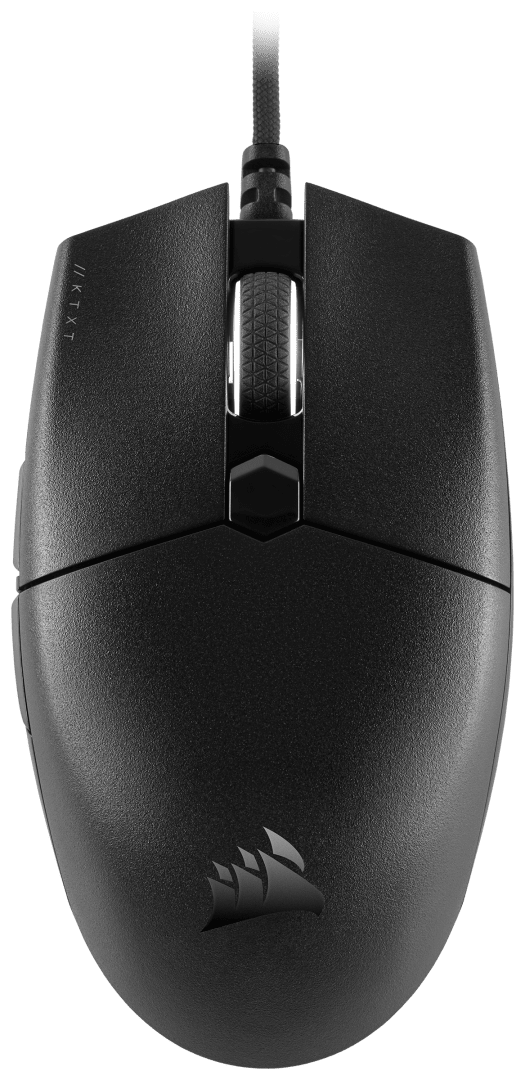 Corsair katar pro xt ultra lahka žična gaming miška črna top down pogled