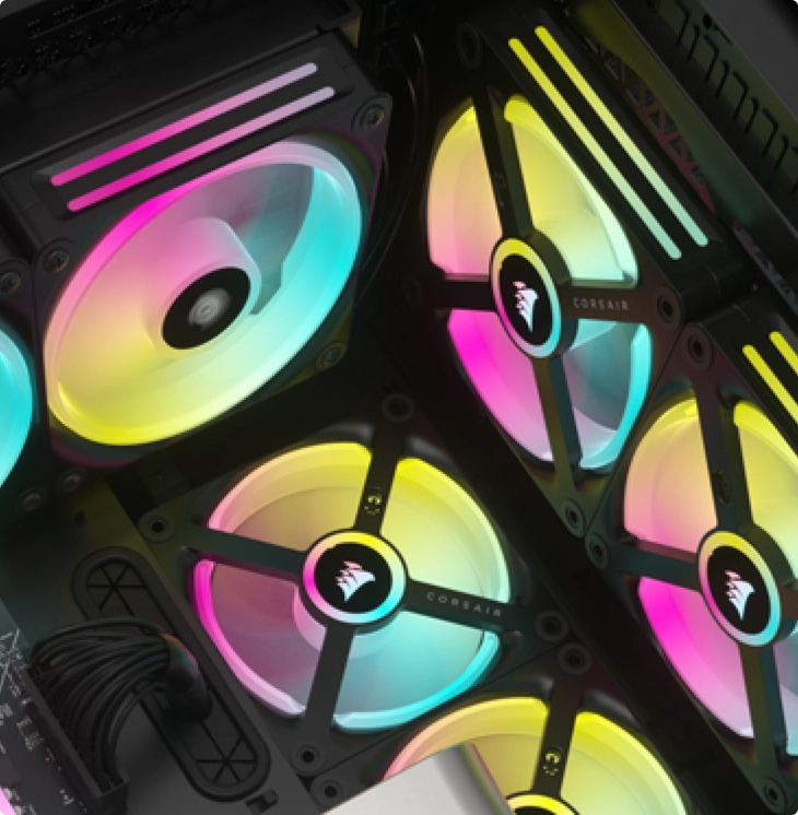 A black PC with black QX RGB fans.