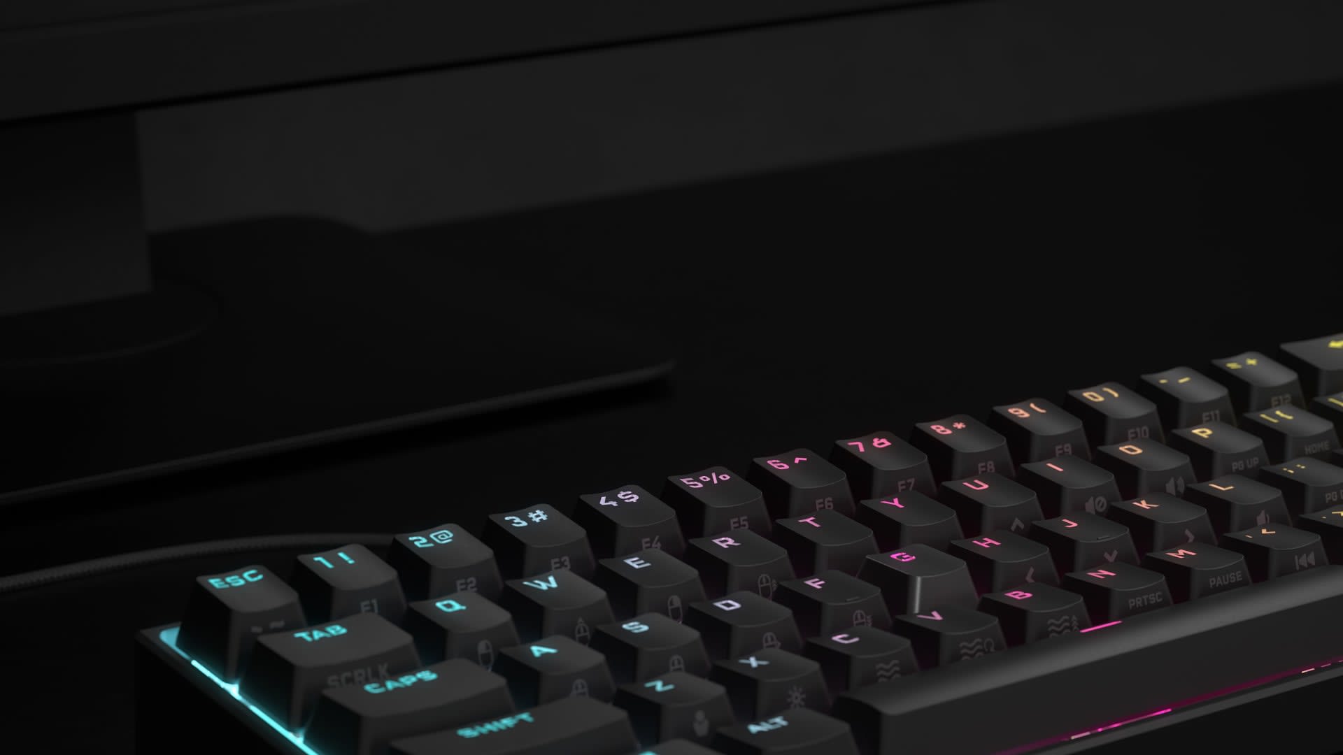 K65 RGB MINI 60% Mechanical Gaming Keyboard — CHERRY MX Brown — Black