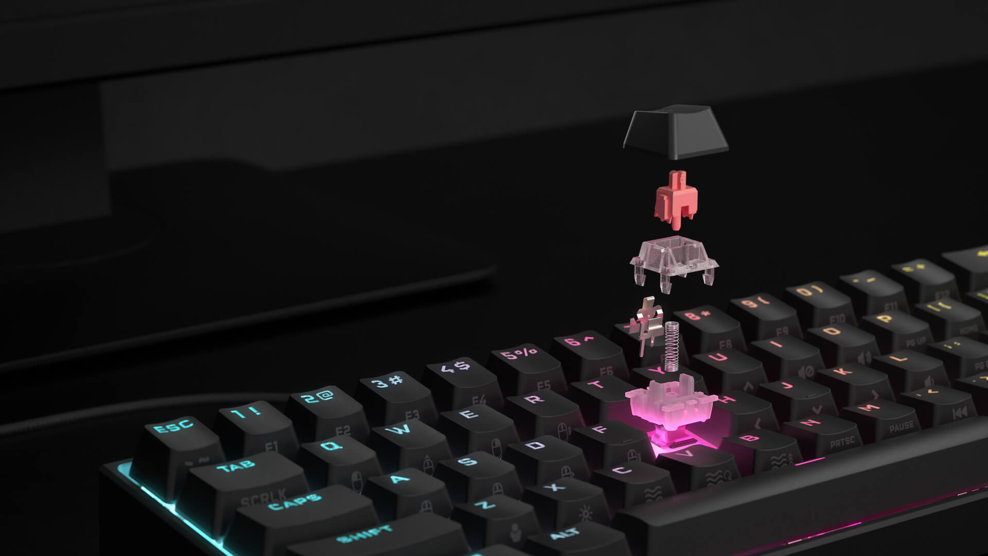 MINI 60% Mechanical Gaming Keyboard — CHERRY MX SPEED —