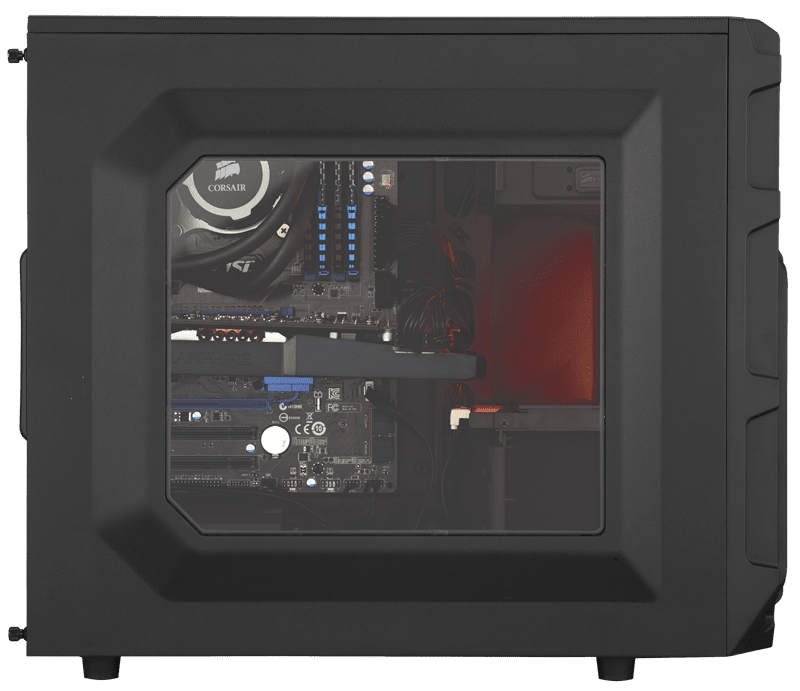 Carbide Red LED Mid-Tower Gaming Case