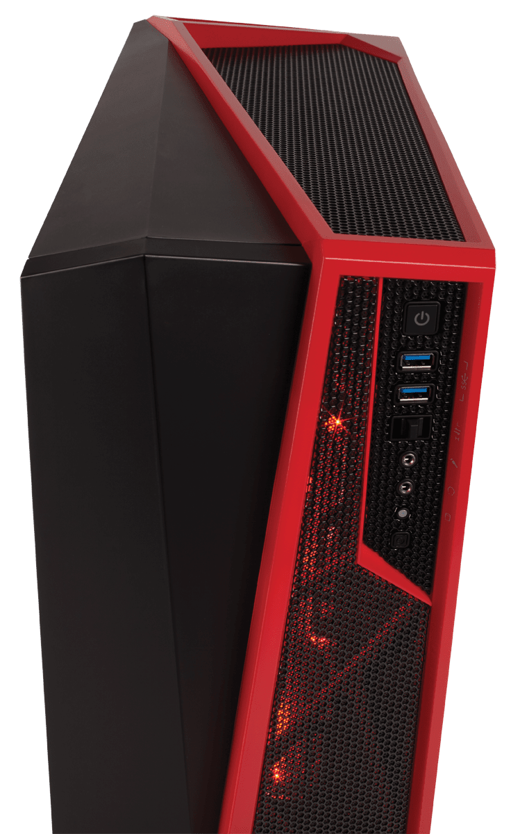 Carbide Series™ Mid-Tower Gaming Case — Black/Red