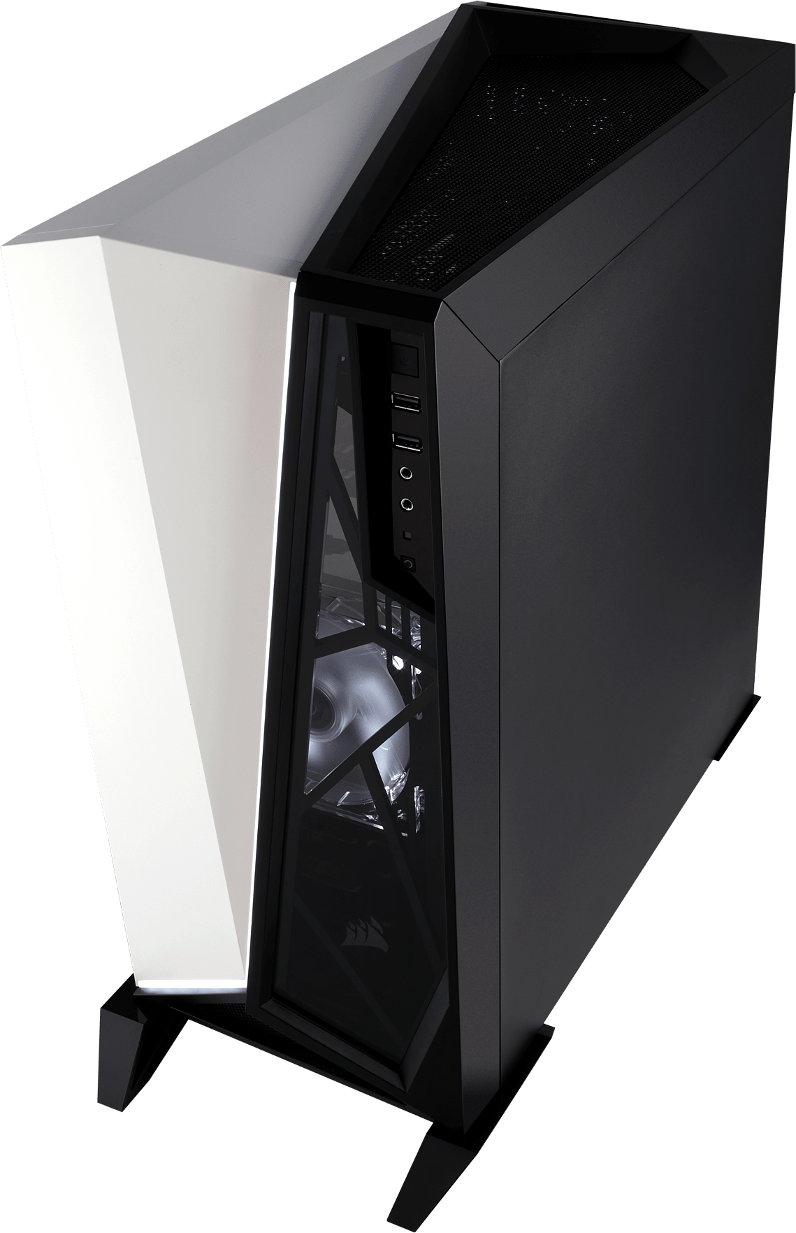 4000d airflow tempered glass mid tower atx case white