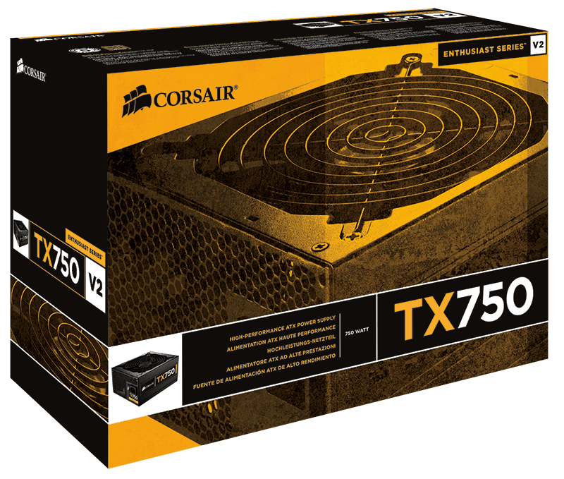 TX750 V2 80 PLUS® Bronze Certified 750 Watt High Performance Supply