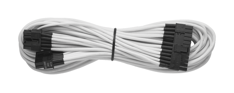 Individually Sleeved 24pin Cable (Generation 2), WHITE
