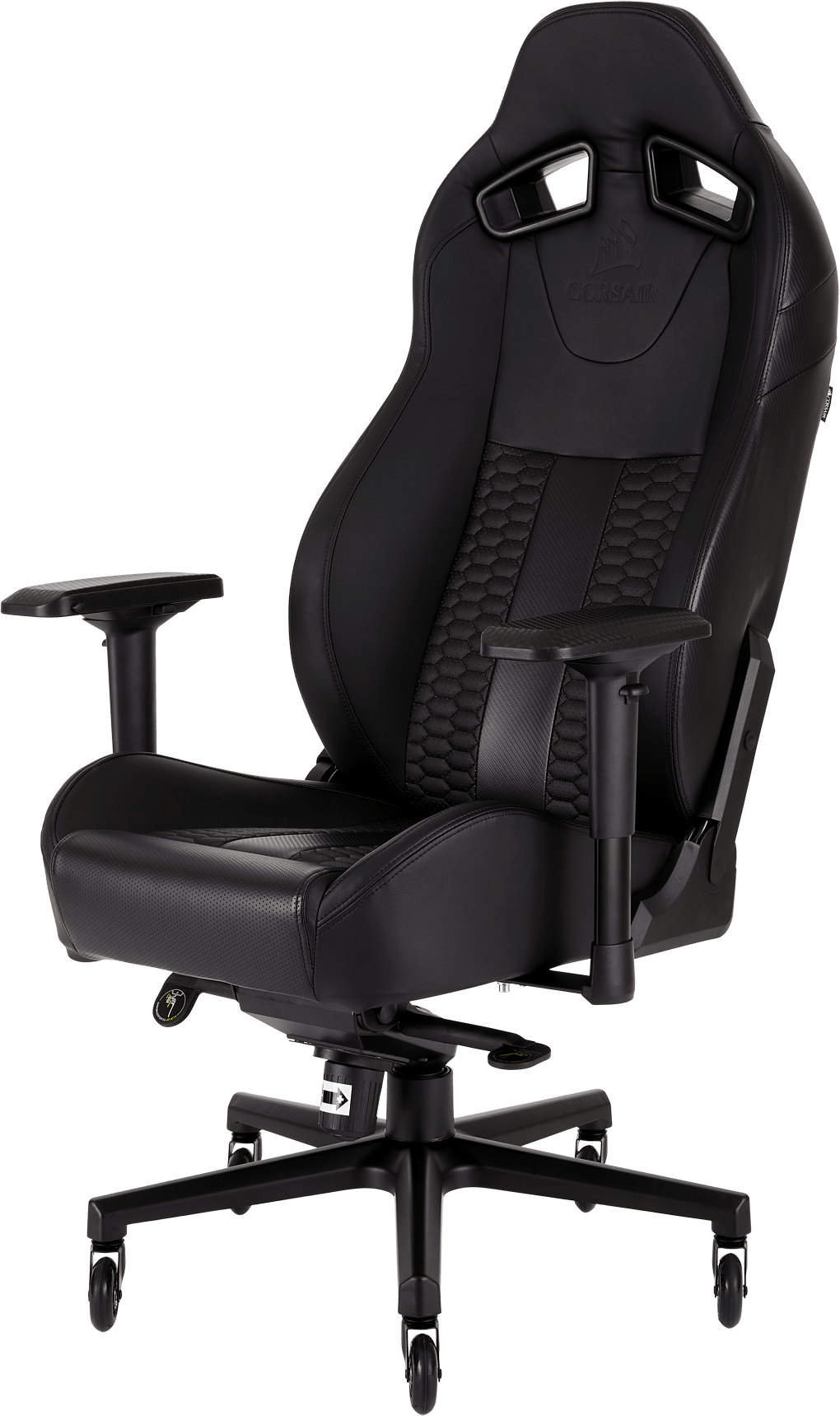 Gym Officer rulletrappe T2 ROAD WARRIOR Gaming Chair — Black/Black