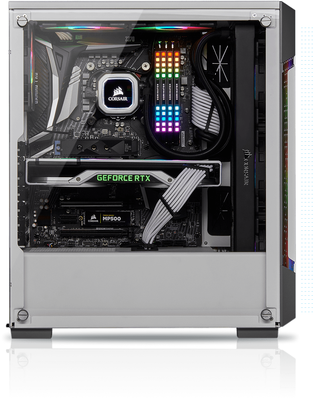 iCUE 220T RGB Airflow Tempered Glass Mid-Tower Smart Case — White