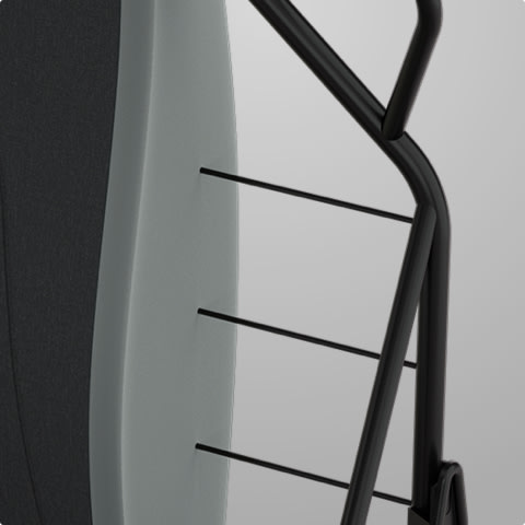 Closeup of the steel frame on the TC200