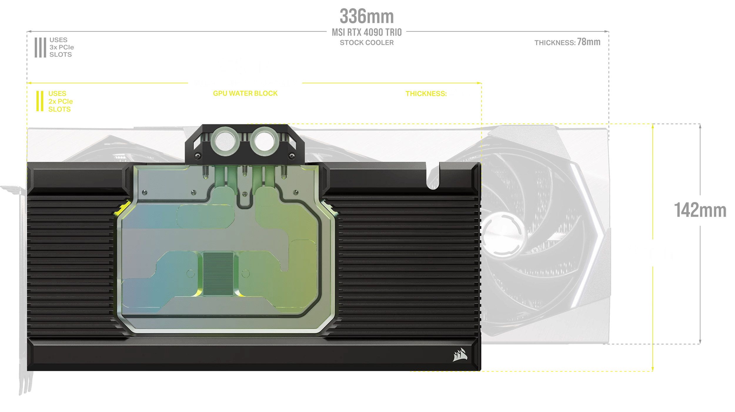 Hydro X XG7 RGB 40-SERIES GPU Water Block (4080 STRIX/TUF)