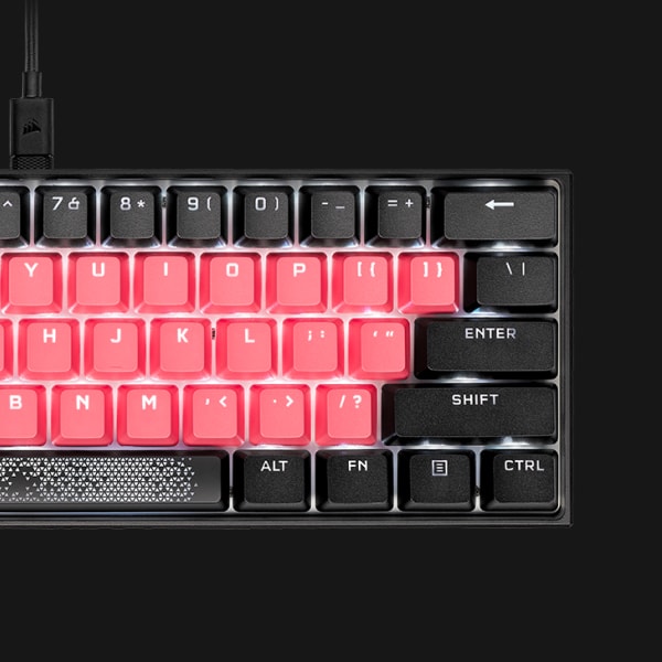 K65 Mini RGB Blanc - Corsair - Cherry MX Red - AZERTY FR