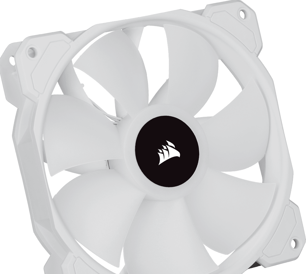 iCUE RGB ELITE Performance 120mm White PWM Fan — Triple Pack with Lighting Node CORE
