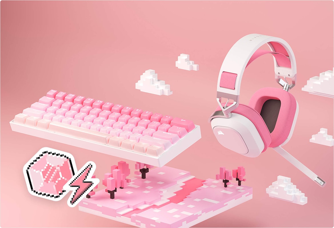 K65 RGB MINI 60% Mechanical Keyboard – Pink Elixir