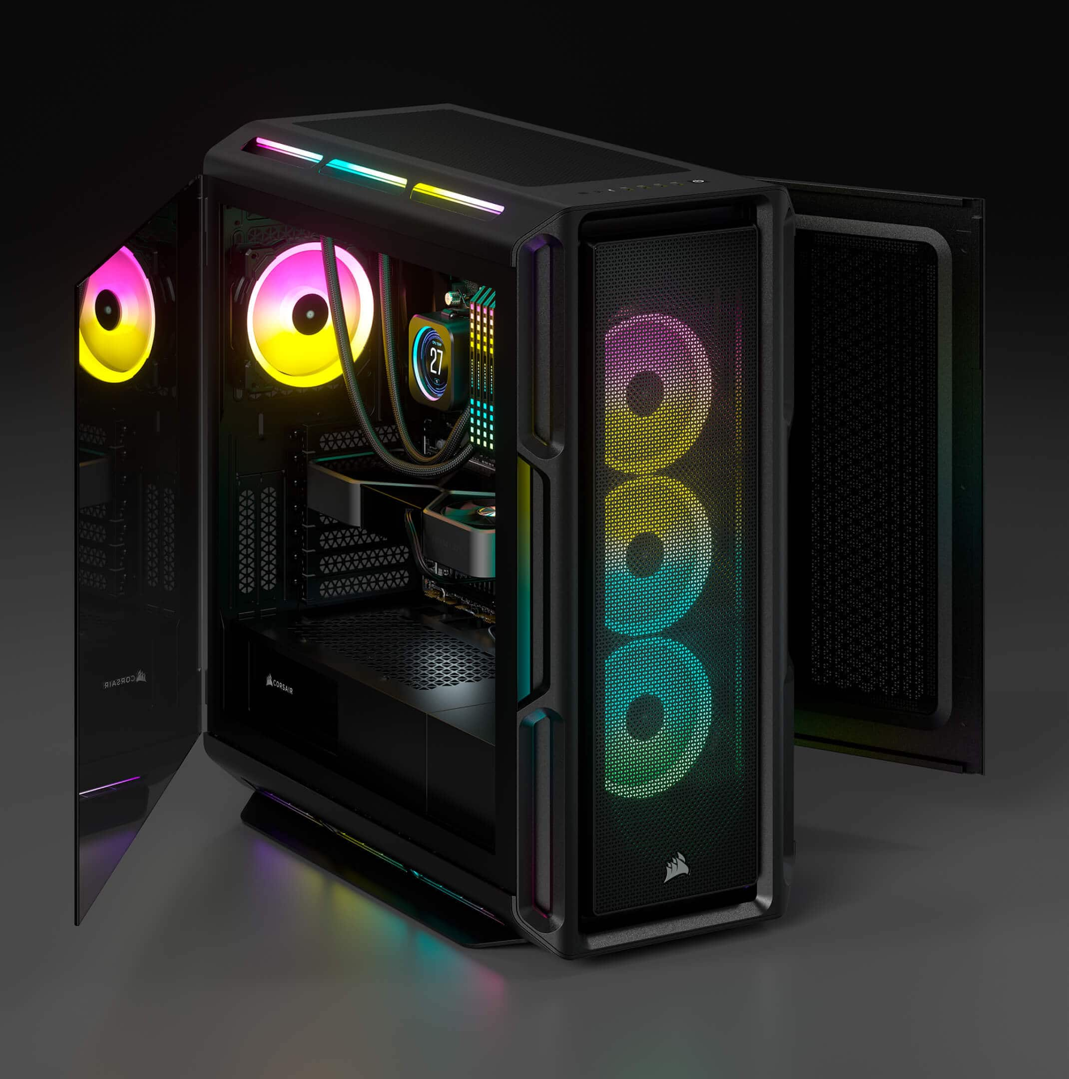 iCUE 5000T RGB Tempered Glass Mid-Tower ATX PC Case — White