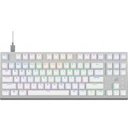K60 PRO TKL RGB Tenkeyless Optical-Mechanical Gaming Keyboard - CORSAIR OPX Switch - White (JP)