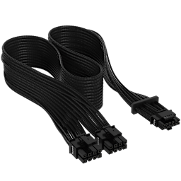 Premium Individually Sleeved 12+4pin PCIe Gen 5 12V-2x6 600W cable, Type 4, BLACK