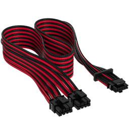 Premium Individually Sleeved 12+4pin PCIe Gen 5 12V-2x6 600W cable, Type 4, RED/BLACK