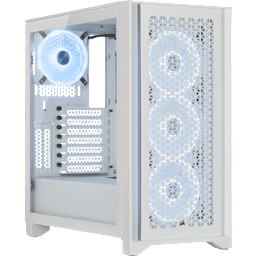 iCUE 4000D RGB AIRFLOW QL Edition Mid-Tower ATX Case — True White