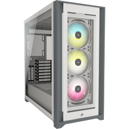 iCUE 5000X RGB Tempered Glass Mid-Tower ATX PC Smart Case — White