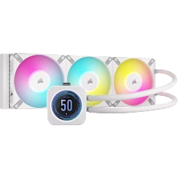 iCUE H150i ELITE LCD XT Display Liquid CPU Cooler, White