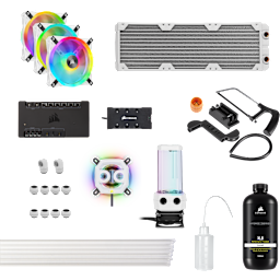 HYDRO X SERIES iCUE XH305i RGB PRO Custom Cooling Kit - White