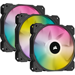 iCUE SP120 RGB ELITE Performance 120mm PWM Fan — Triple Pack with Lighting Node CORE