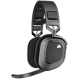 HS80 RGB WIRELESS Premium Gaming Headset with Spatial Audio — Carbon (EU)